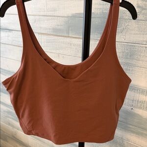 Lululemon Align Tank Top Rust Brown Yoga Crop Tank Built-In Bra (Est. M 8-10)
